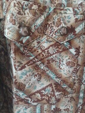 🐴🩵PANHANDLE SLIM ROUGHSTOCK COWGIRL COWBOY LONG SLEEVE PEARL SNAP SHIRT LARGE